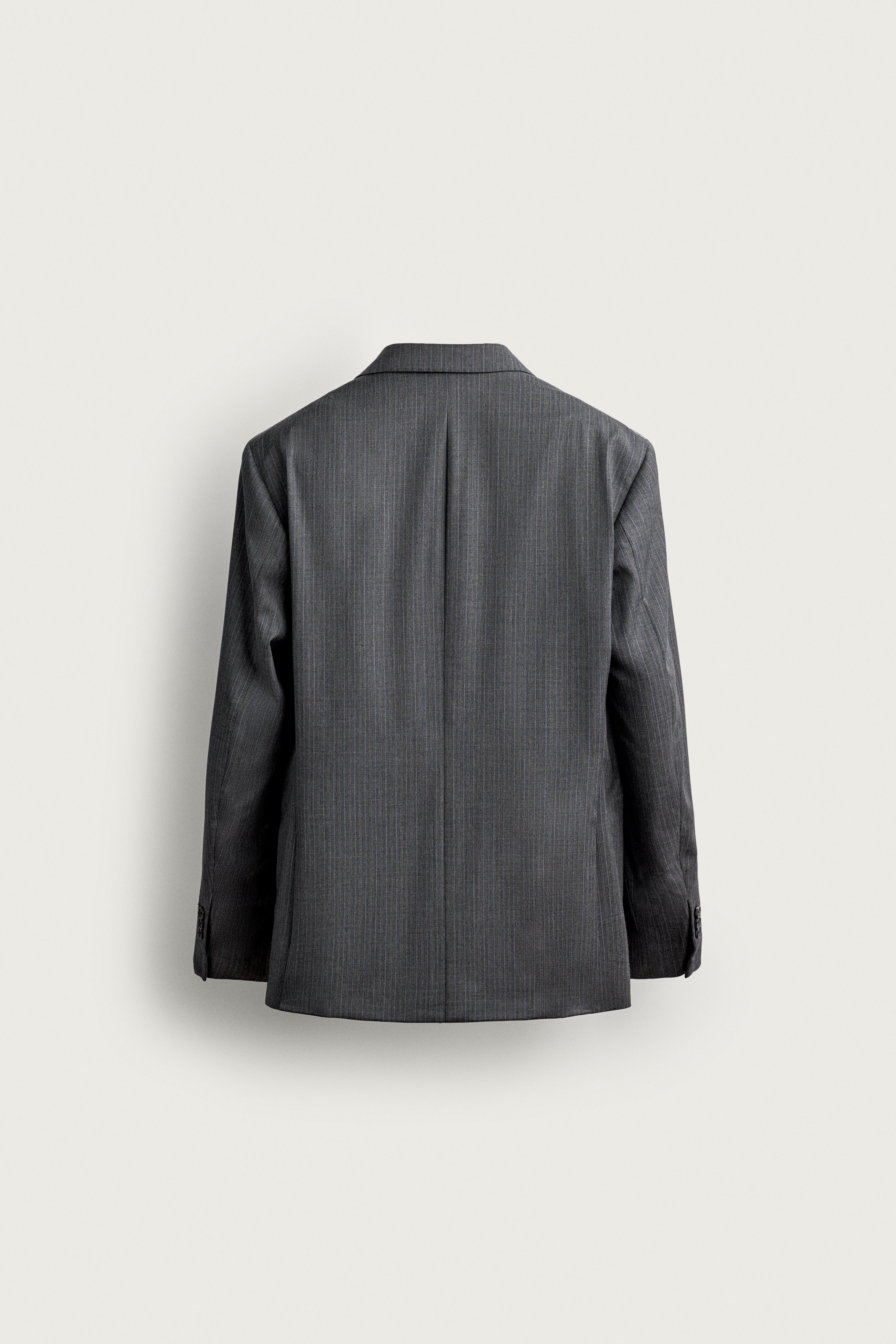 VESTE DE COSTUME À RAYURES 100 % LAINE