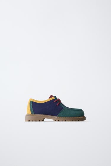 FRUIT OF THE LOOM™ SPLIT SUEDE LEATHER DERBY SHOES - Multicoloured by Zara