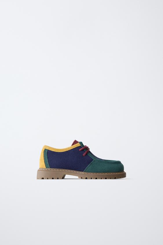 FRUIT OF THE LOOM™ SPLIT SUEDE LEATHER DERBY SHOES - Multicoloured by Zara - Image 0