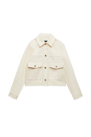 GOLD BUTTON COTTON JACKET