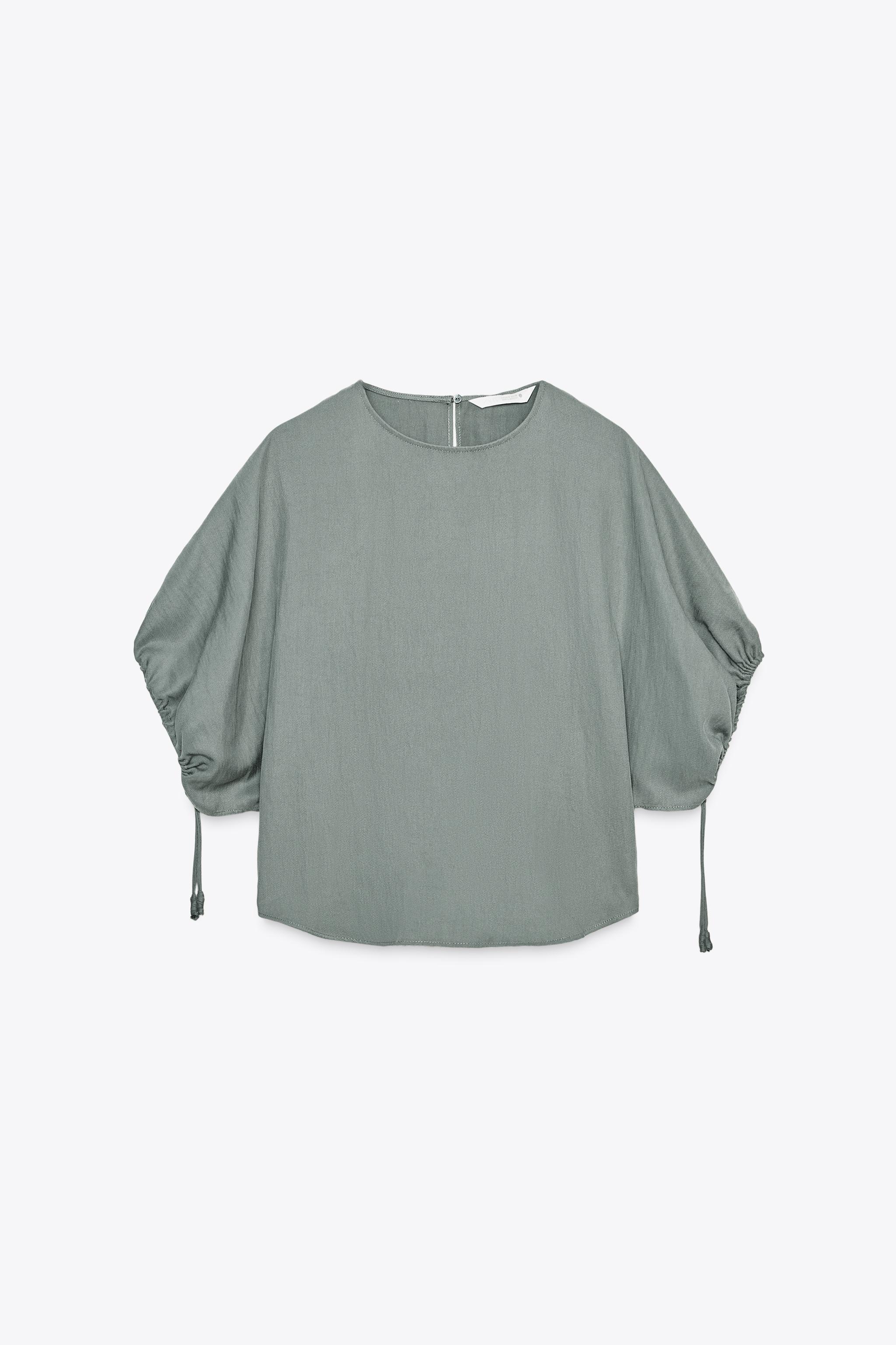ZW COLLECTION PUFF SLEEVE BLOUSE - Sand | ZARA United States