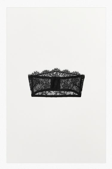 SPITZEN-BANDEAU-BRALETTE - Schwarz von Zara
