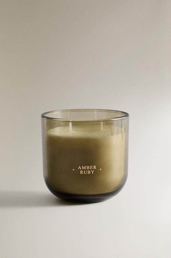 Ruby Carnble (400 G) AMBER RUBY SCENTED CANDLE - Grey / Blue | ZARA Ireland
