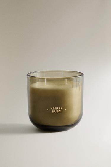 (400 G) DUFTKERZE AMBER RUBY - Grau / Blau von Zara - Bild 0