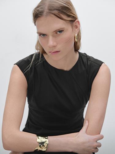 Zara Irregular wide bracelet - Golden - Image 0