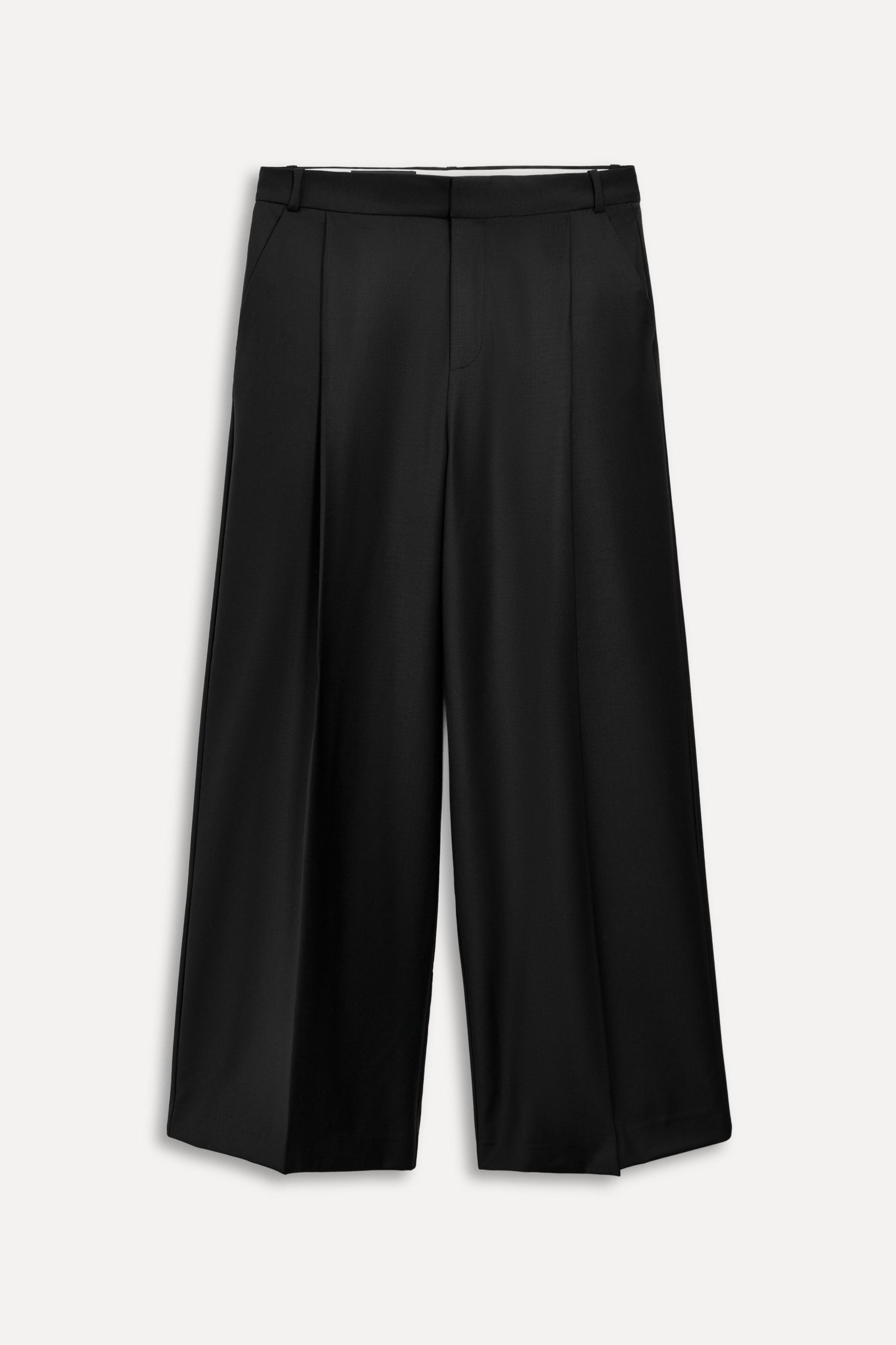 ZARA ダーツ入りワイドパンツ 7941/995 ダーツ入りワイドパンツ - ブルー | ZARA Japan / 日本