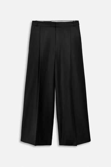 50TH ANNIVERSARY WOOL-BLEND DARTED TROUSERS - Black by Zara - Image 1