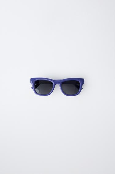 SQUARE RESIN SUNGLASSES - Blue by Zara
