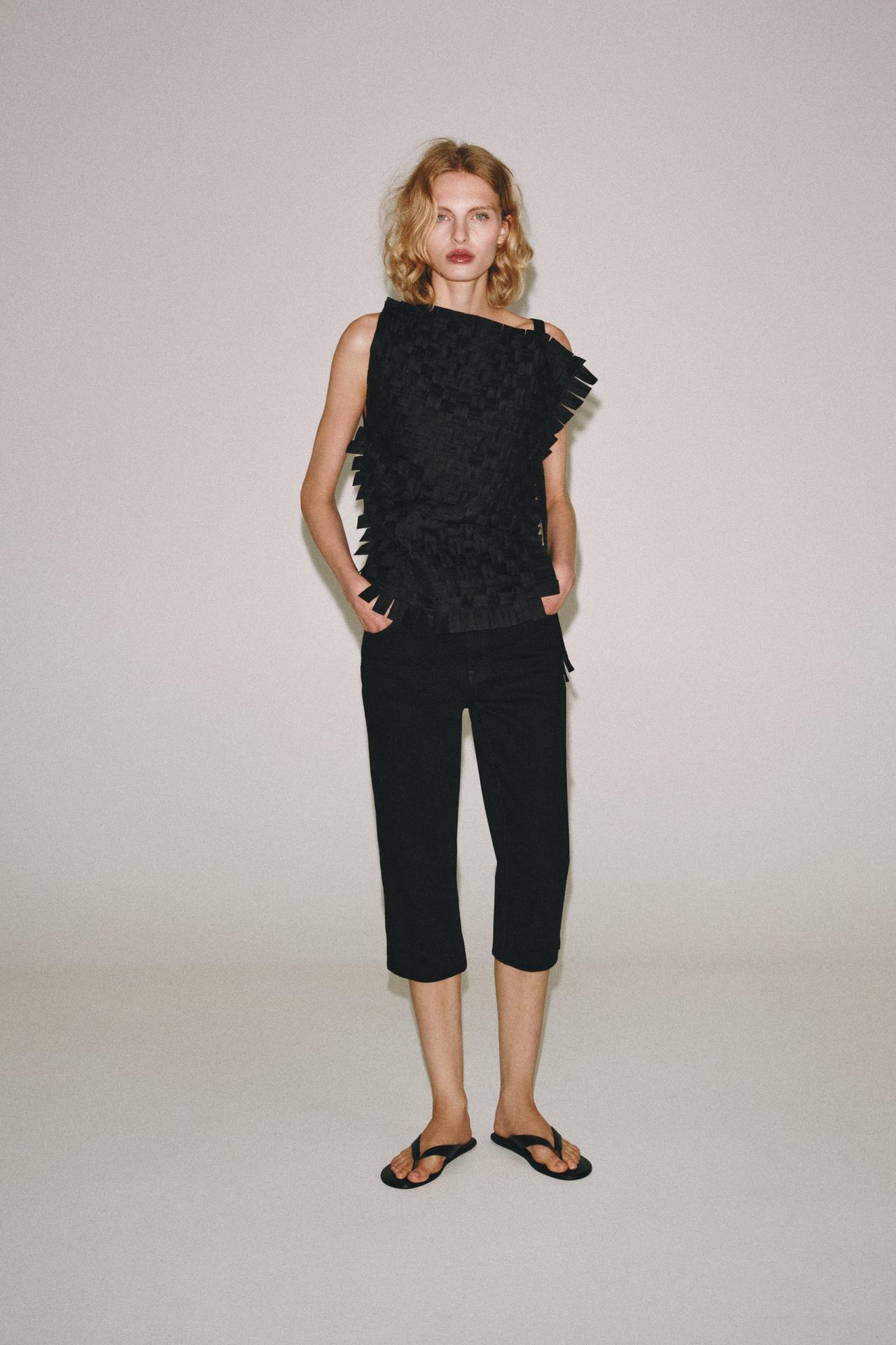 ZW COLLECTION ASYMMETRICAL TOP — Black