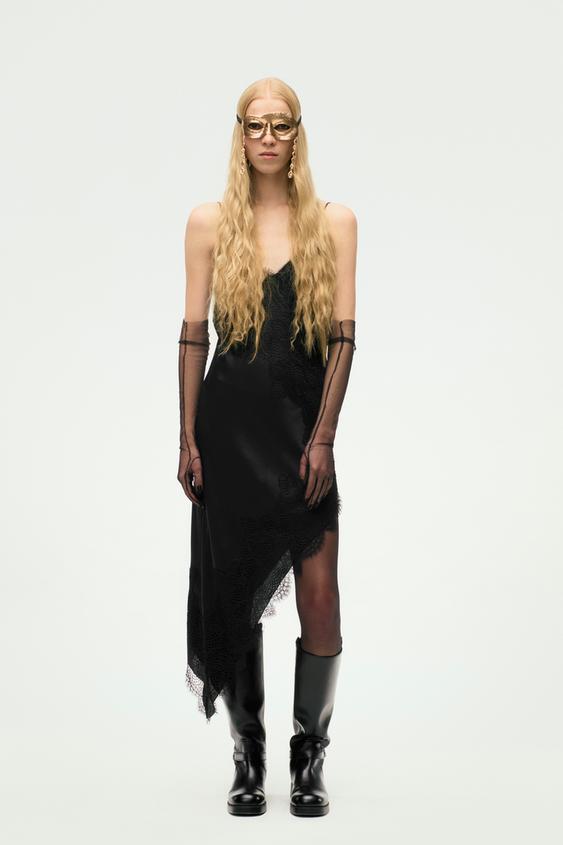 LONG TULLE GLOVES Black ZARA