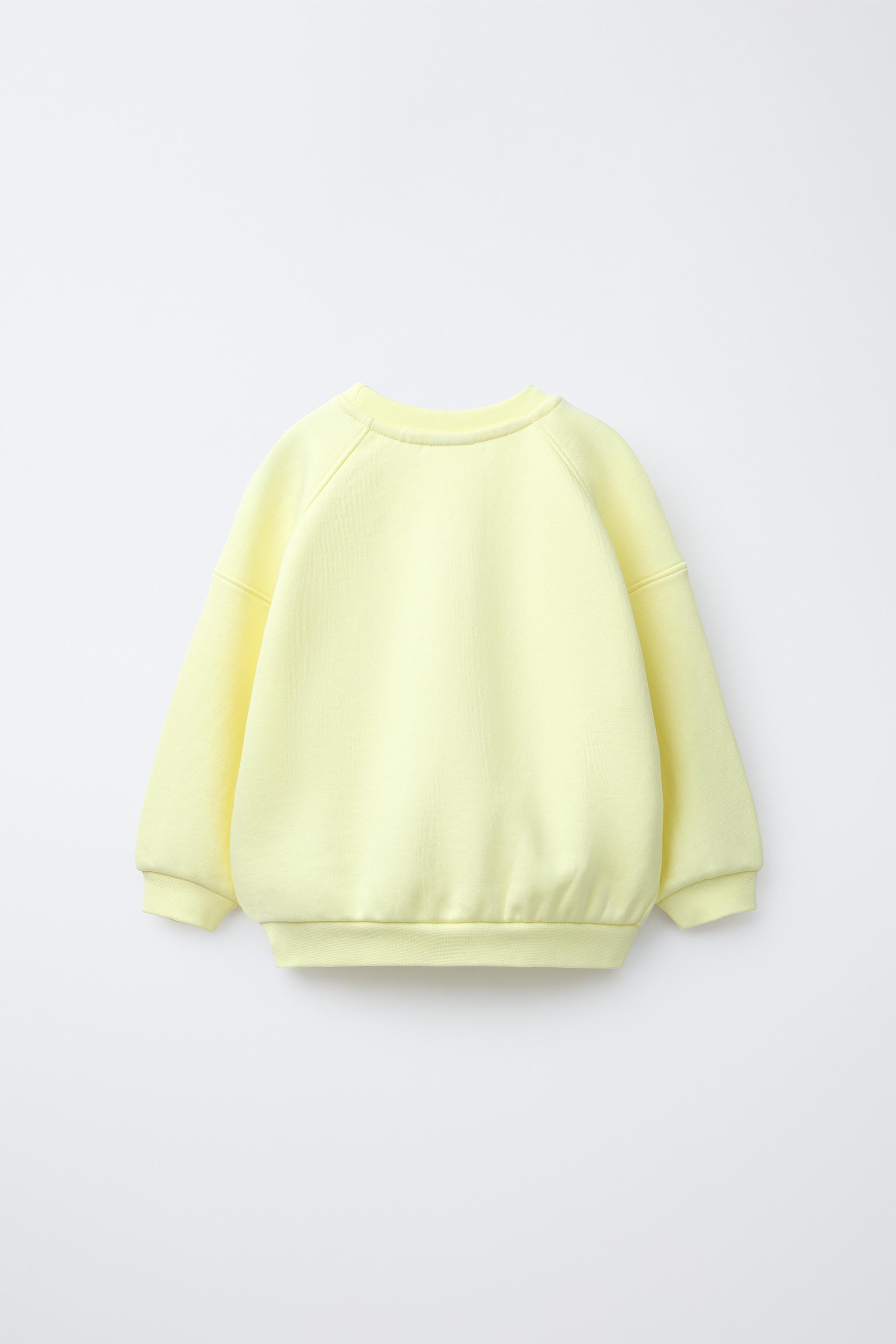 YOASOBI crewneck pullover イエロー Mサイズ LOGO SWEATSHIRT - Bright yellow | ZARA United States
