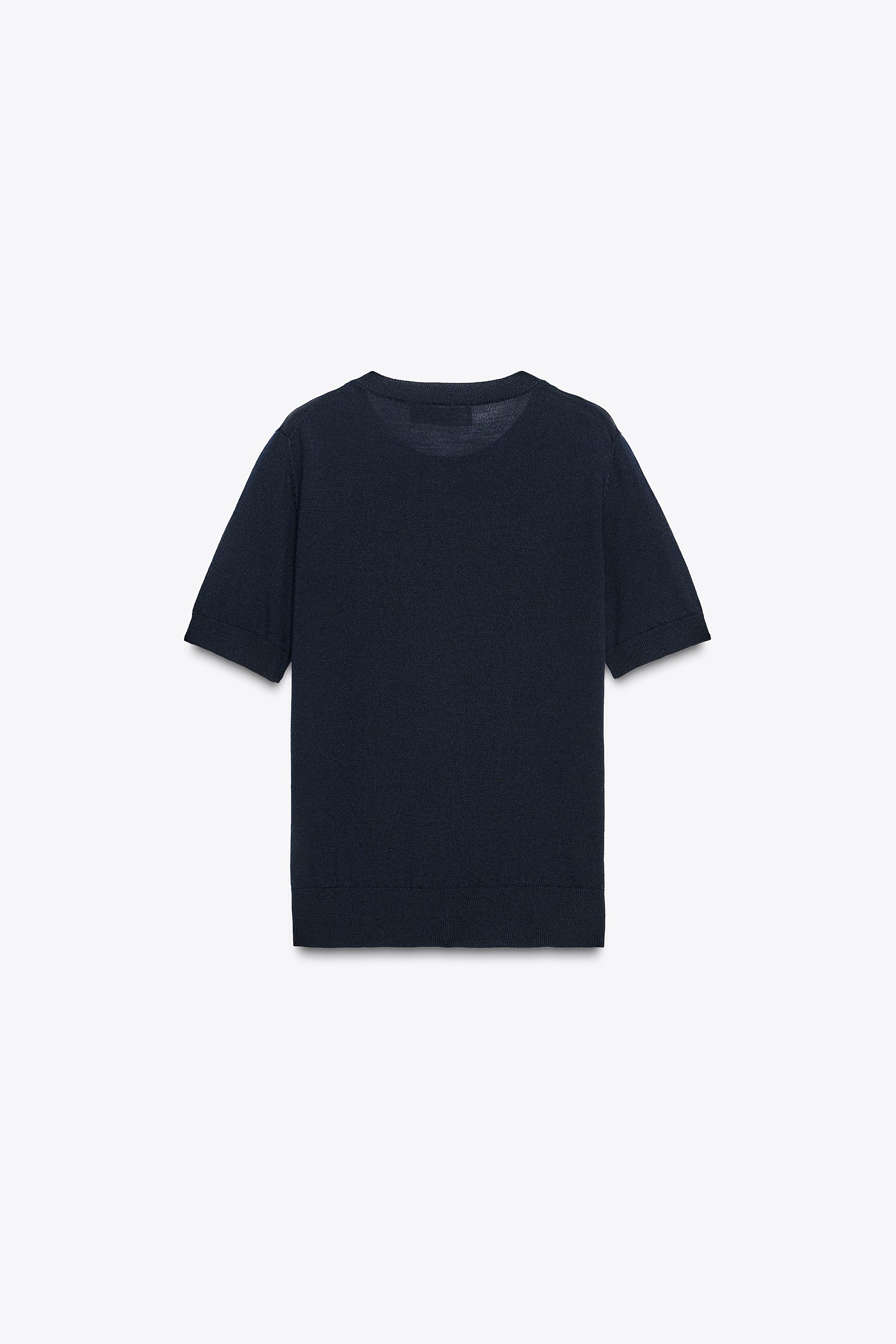PULL 100 % LAINE À MANCHES COURTES