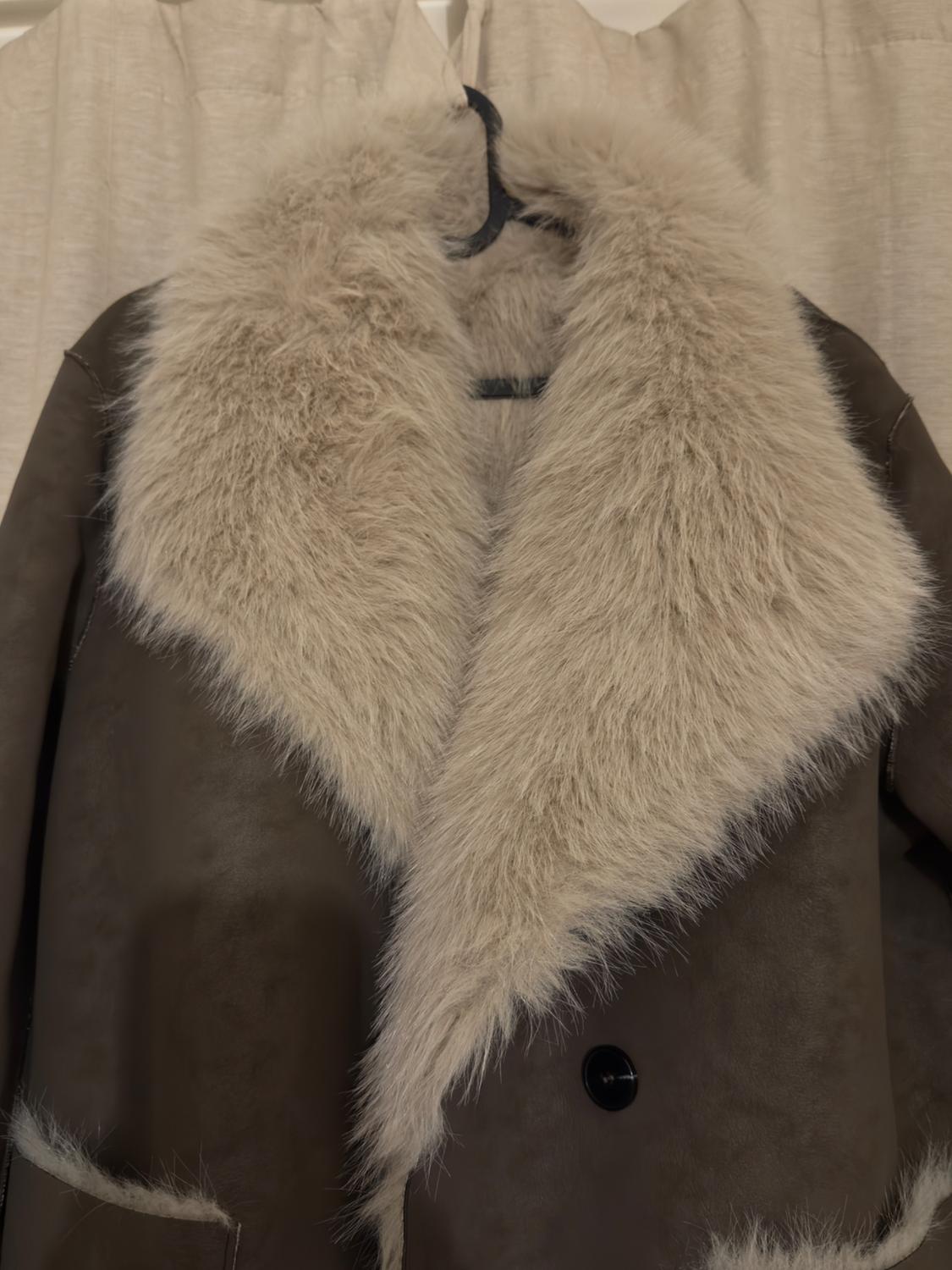 REVERSIBLE DOUBLE-FACED FAUX FUR COAT - Image 5