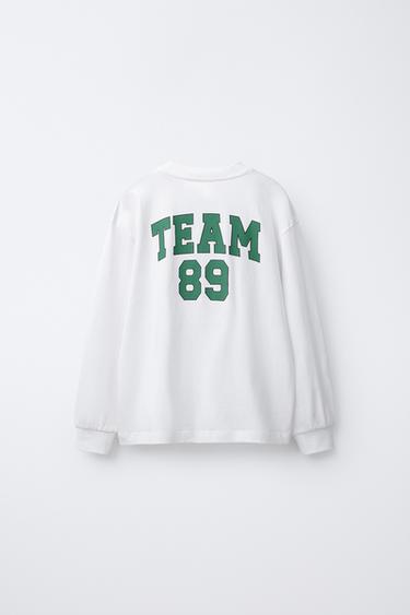 JOGGING T-SHIRT WITH LABEL - White by Zara - Image 1