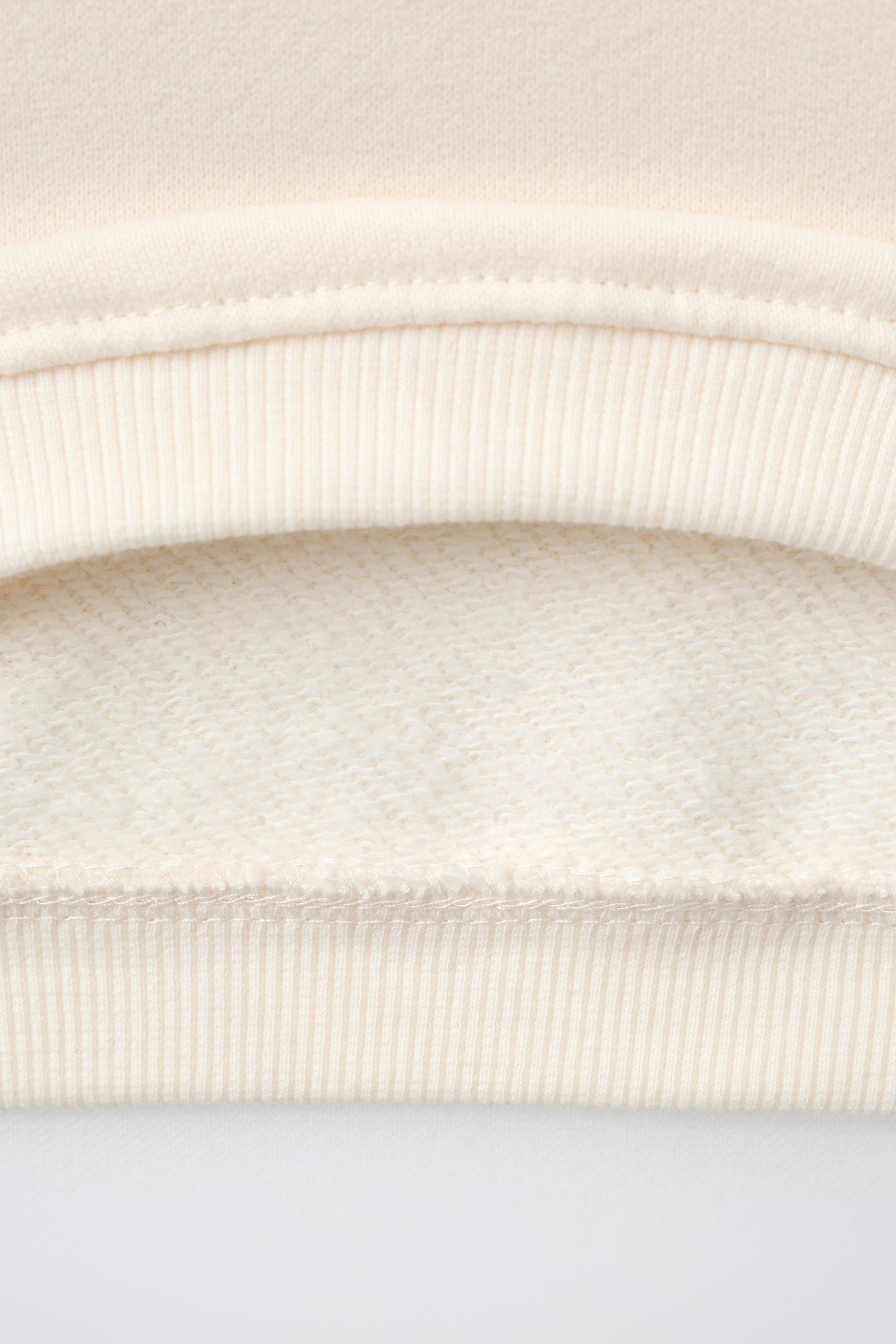 Детский комплект Zara Heart Sweatshirt and Legging Set, цвет: Светлый бежевый — фото 4