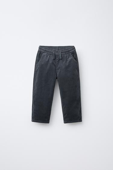 PANTALÓN MICROPANA FORRADO - Gris azul de Zara