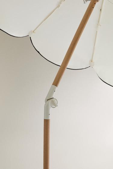 PARASOL DE PLAGE BORD CONTRASTANT (ø 160CM) - Écru de Zara - Image 3