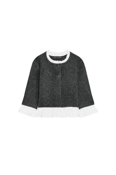 CONTRAST POPLIN CARDIGAN - Dark grey by Zara - Image 0