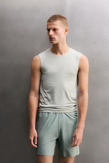 FIRST LAYER TANK TOP - Sea green by Zara