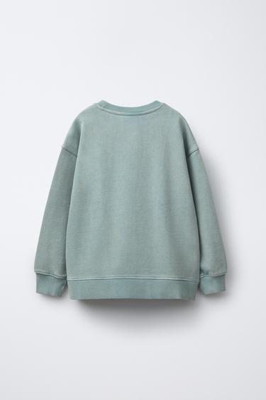 GRAFFITI PRINT SWEATSHIRT - Blue / Grey by Zara - Image 1