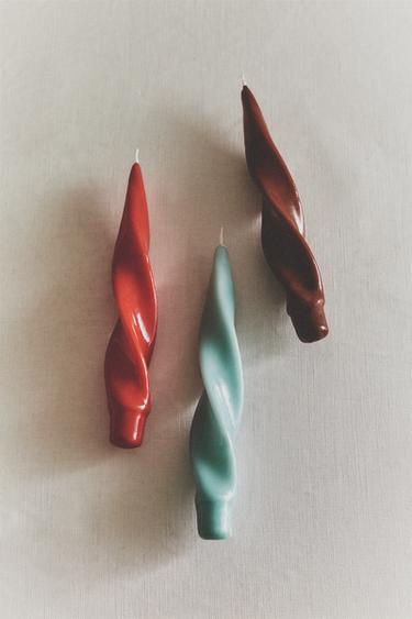 SET OF SPIRAL CANDLES (SET OF 3) X COLLAGERIE - various by Zara