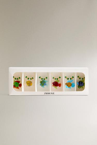 MARQUE-VERRES (LOT DE 6) - Jaune de Zara - Image 4