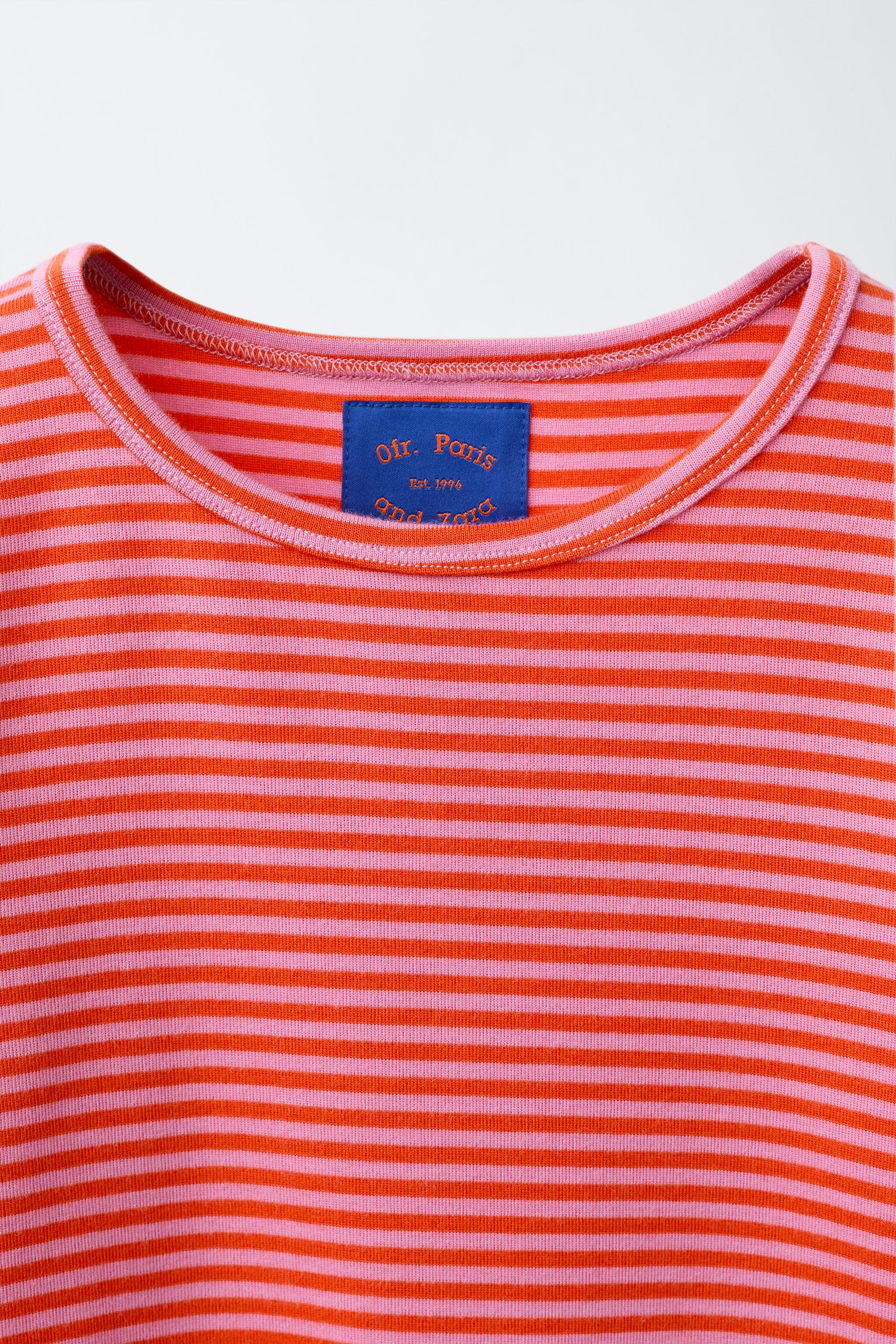 T-SHIRT RAYURES AVEC MODAL 0FR. PARIS X ZARA