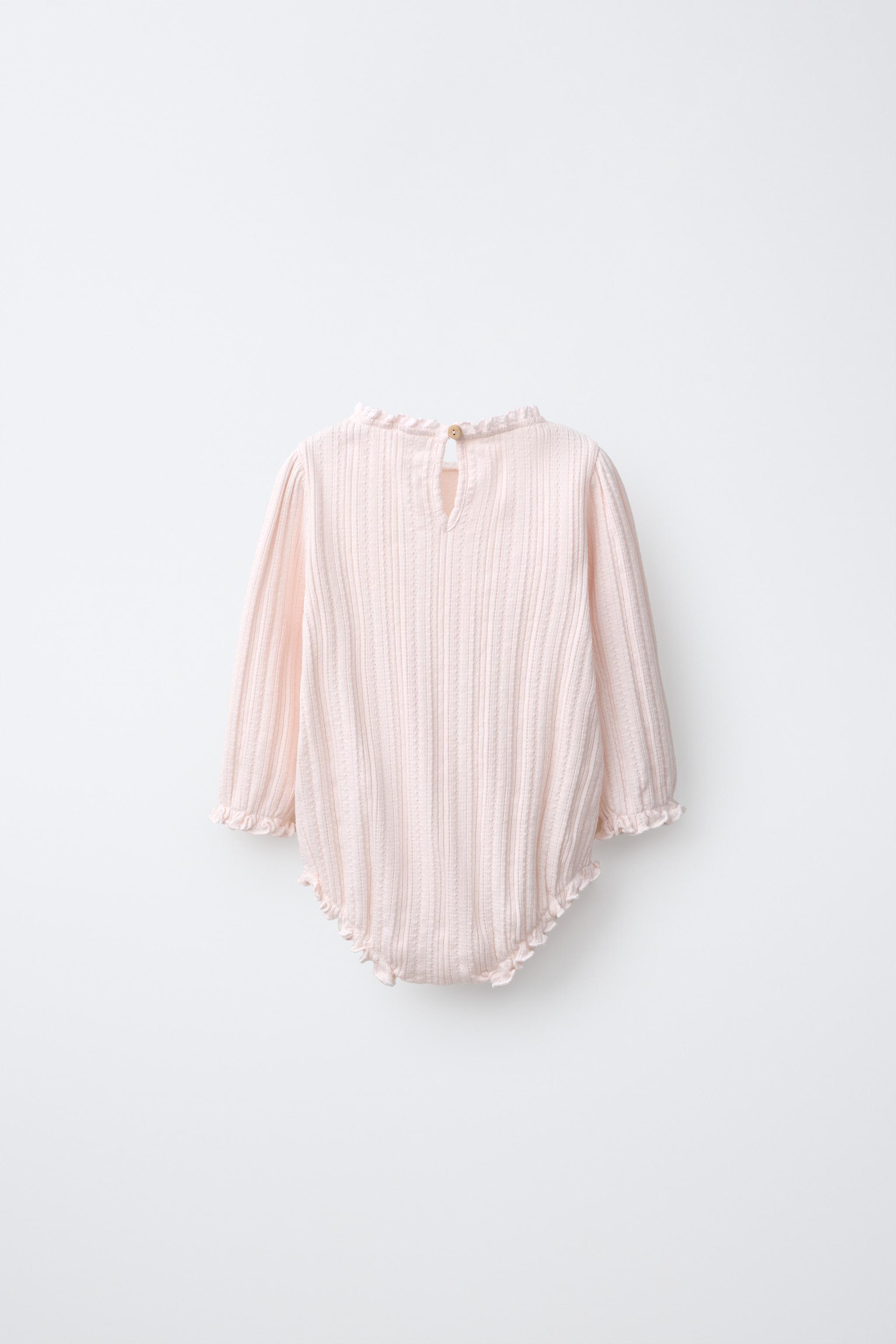 Боди COLLAR для детей, кружево, ажурная вязка — Zara — фото 2