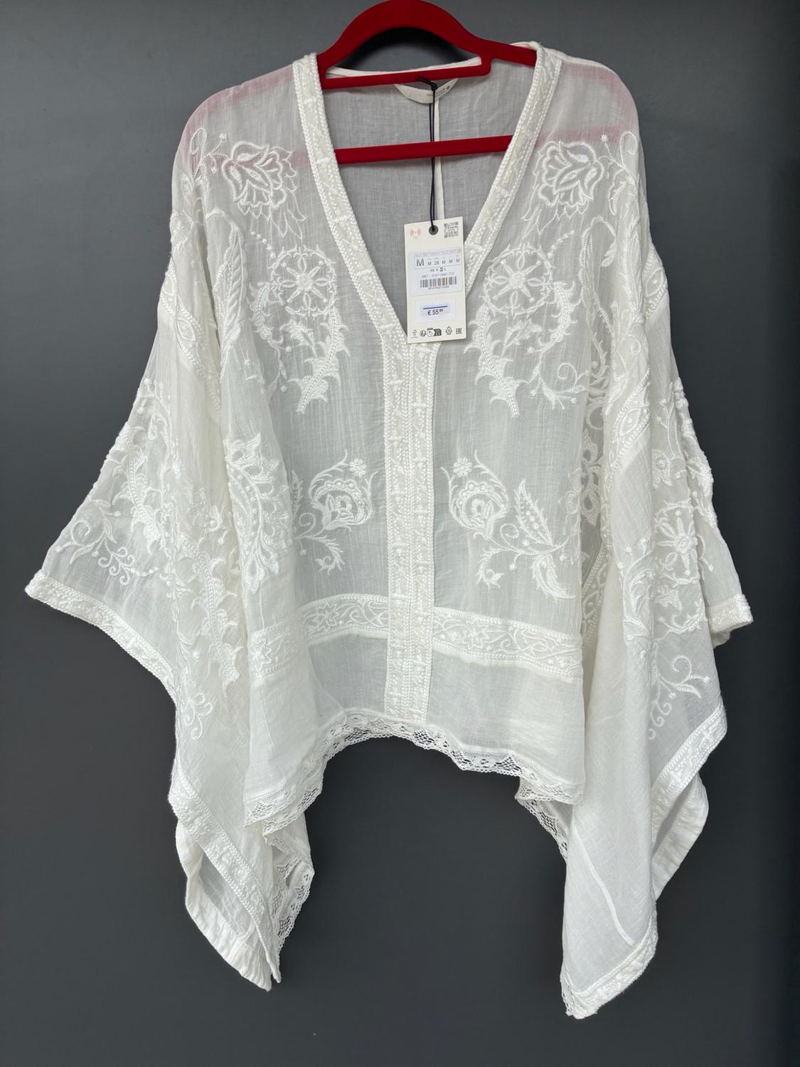 ZW COLLECTION EMBROIDERED CAPE BLOUSE - Image 3