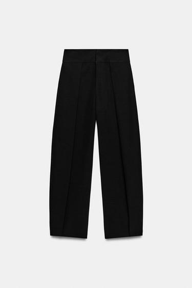 BALLOON TROUSERS WITH PLEATS - Black by Zara
