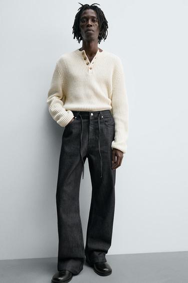 RELAXED FLARE FIT JEANS - Indigo by Zara - Image 4