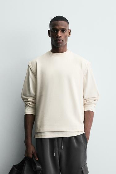 NEOPRENE EFFECT TANK TOP - Oyster-white by Zara