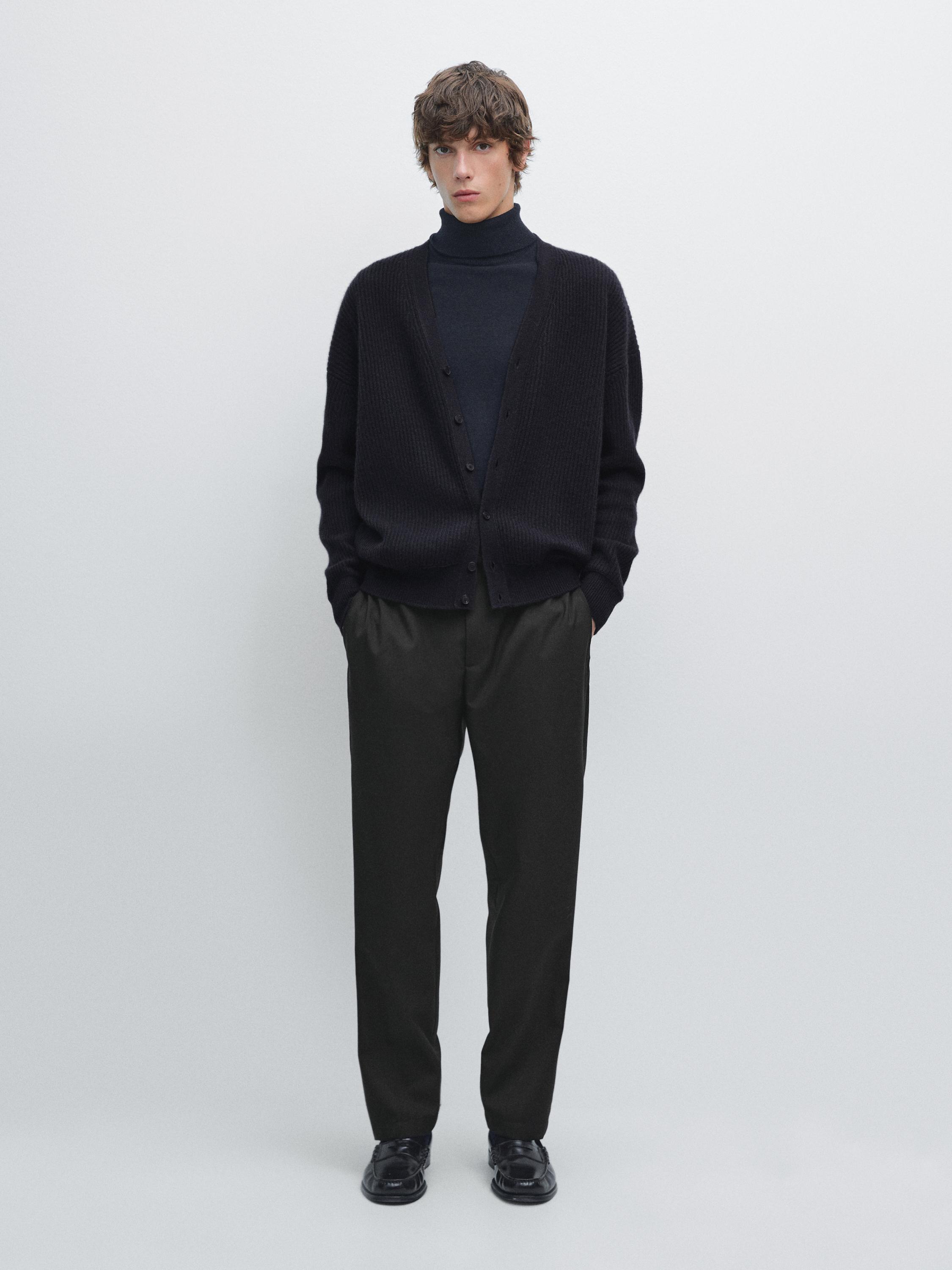 Wool and cashmere knit cardigan