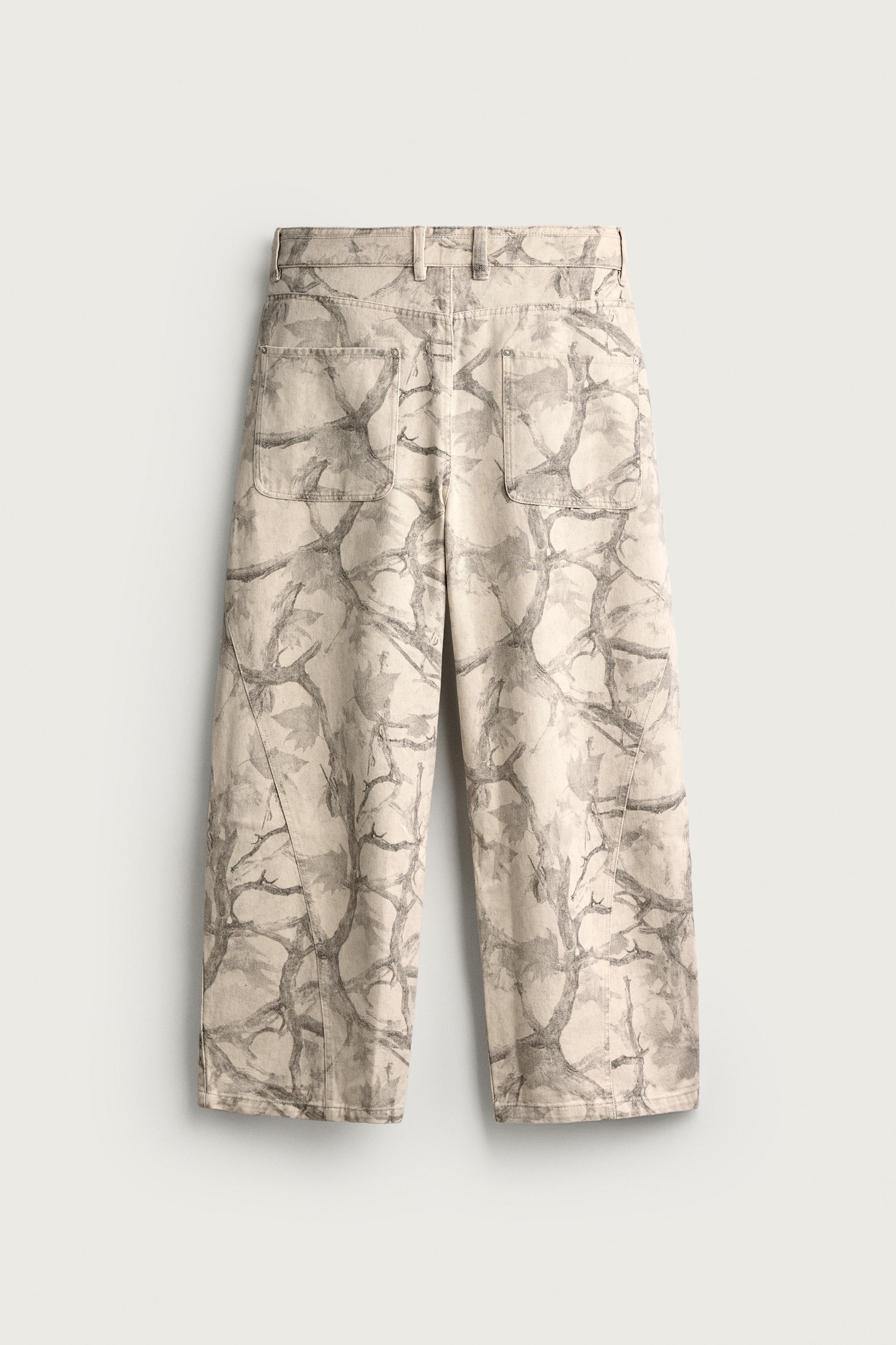 ABSTRACT PRINT BALLOON FIT PANTS