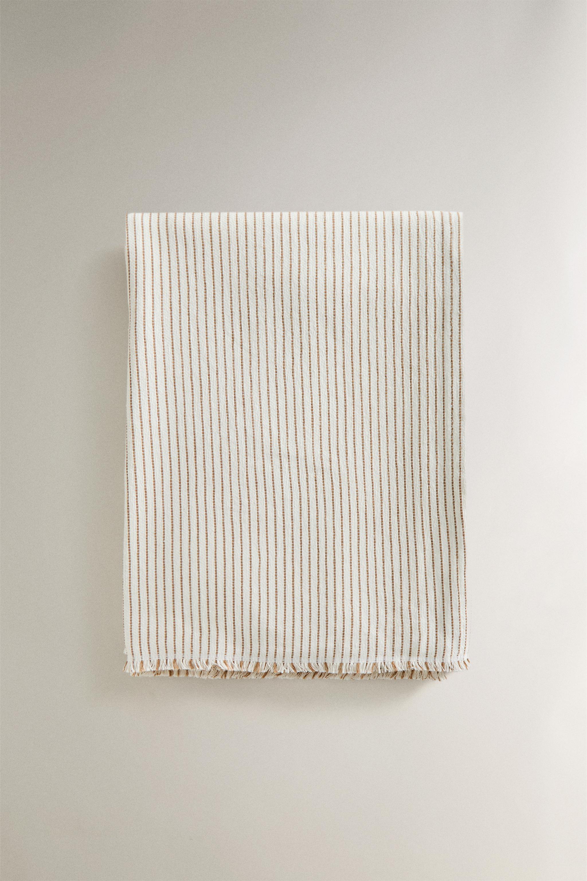 MULTI-PURPOSE THROW WITH LINES - Brown | ZARA United Kingdom