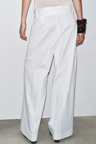PANTALON CEINTURE ZW COLLECTION - Blanc de Zara - Image 2