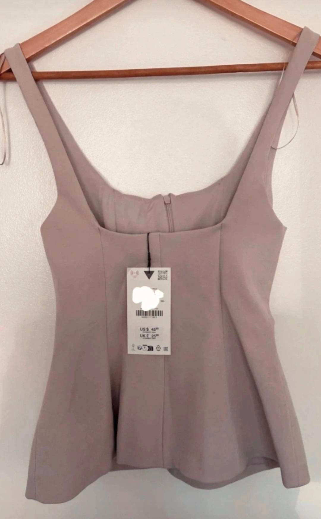 ZIPPED PEPLUM TOP - Image 2