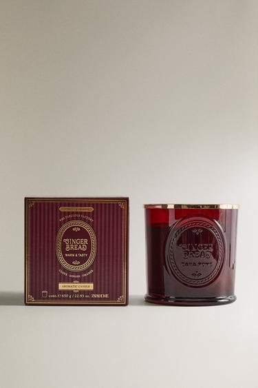 (650 G) GINGERBREAD SVIEČKA V TVARE VALCA - Červená zn. Zara