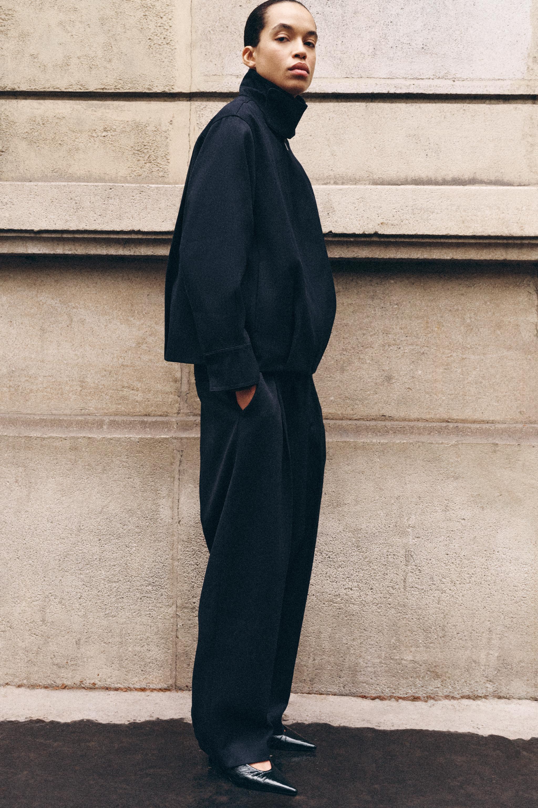 BALLOON JACKET ZW COLLECTION - Dark navy | ZARA United States
