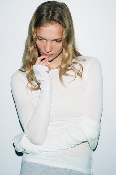 CAMISETA ALGODÓN SUPIMA® - Blanco de Zara