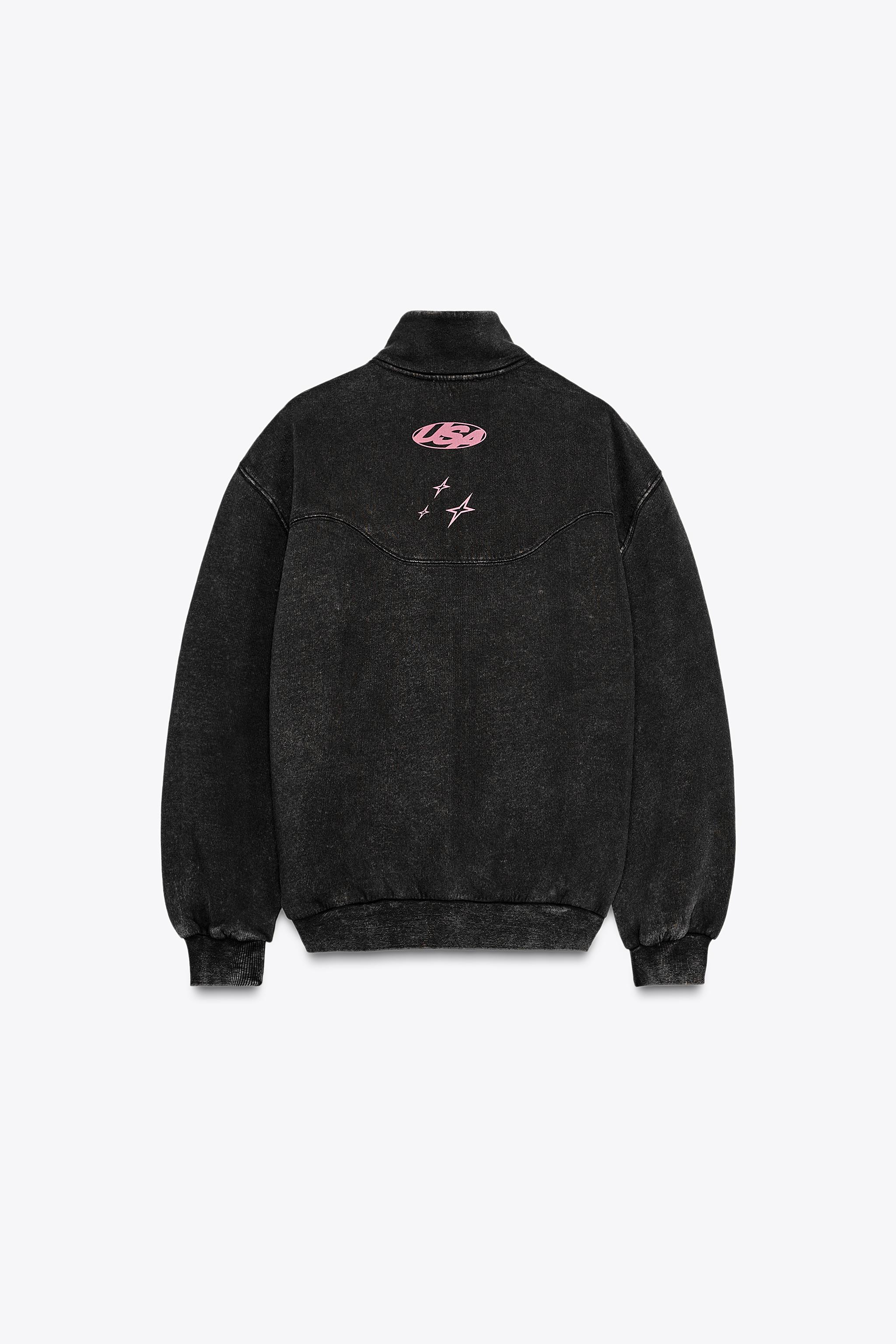 WASHED EFFECT TEXT SWEATSHIRT - Anthracite grey | ZARA WASHED EFFECT TEXT SWEATSHIRT - Anthracite grey | ZARA