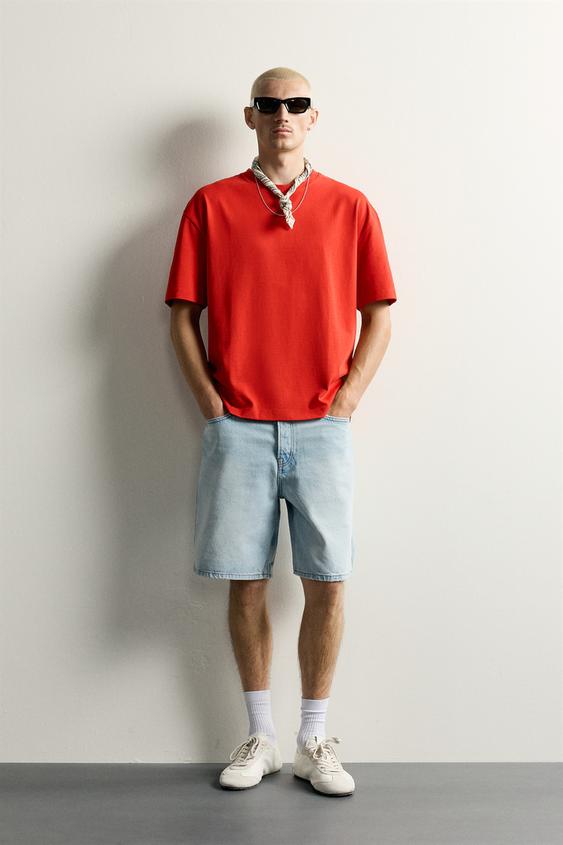 CAMISETA RELAXED FIT - Rojo de Zara - Imagen 0