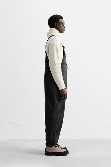 TECHNICAL QUILTED DUNGAREES - Black by Zara - Image 3