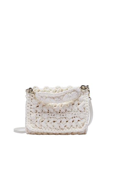 WOVEN FABRIC CROSSBODY BAG
