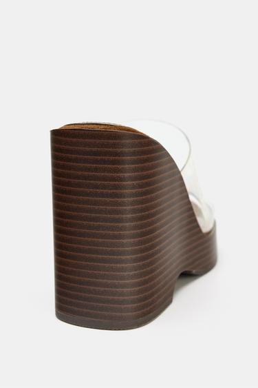 VINYL WEDGE - Brown by Zara - Image 6
