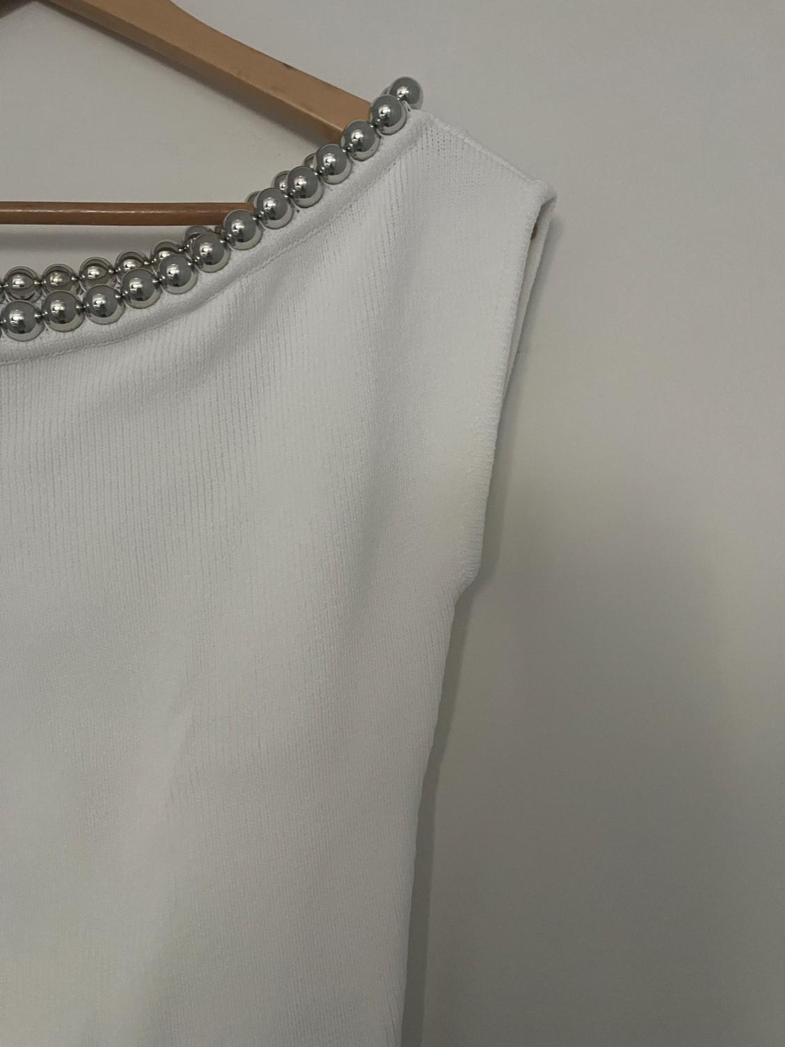 PLAIN KNIT TOP WITH BEADS - Image 4