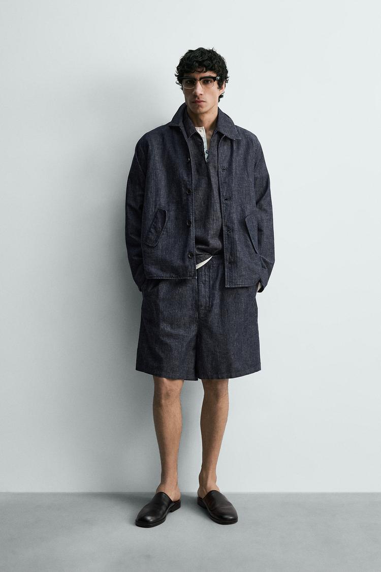 ZARA LIGHTWEIGHT DENIM BERMUDA SHORTS