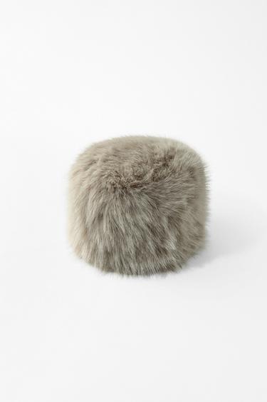 GORRO CASQUETE PELO - Gris de Zara