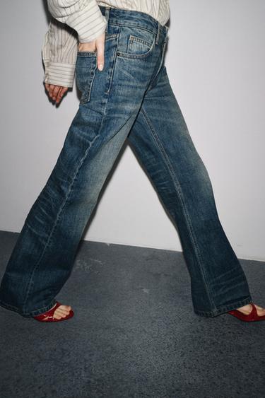 ZW COLLECTION LOW-RISE BOOTCUT JEANS - Blue by Zara - Image 3