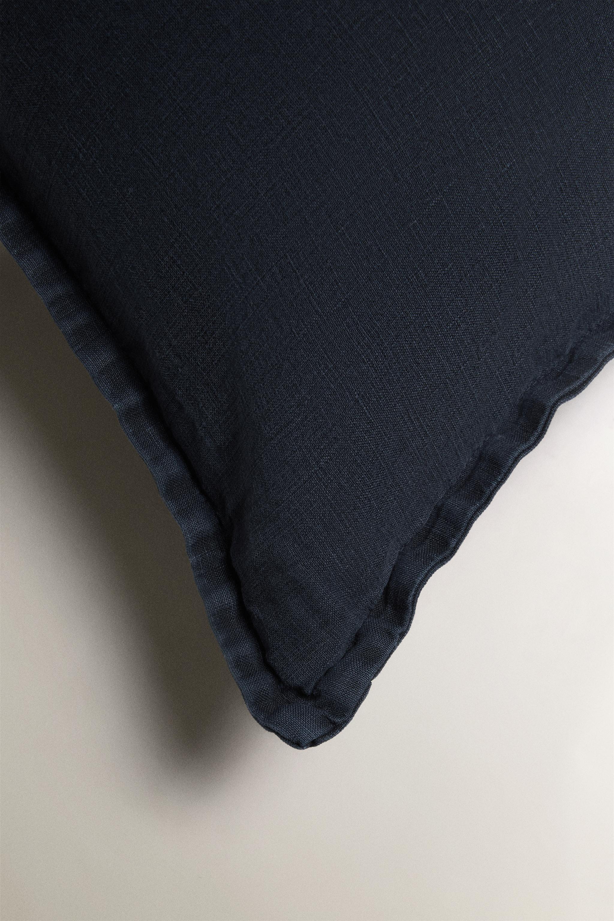 HOUSSE DE COUSSIN LIN DÉLAVÉ